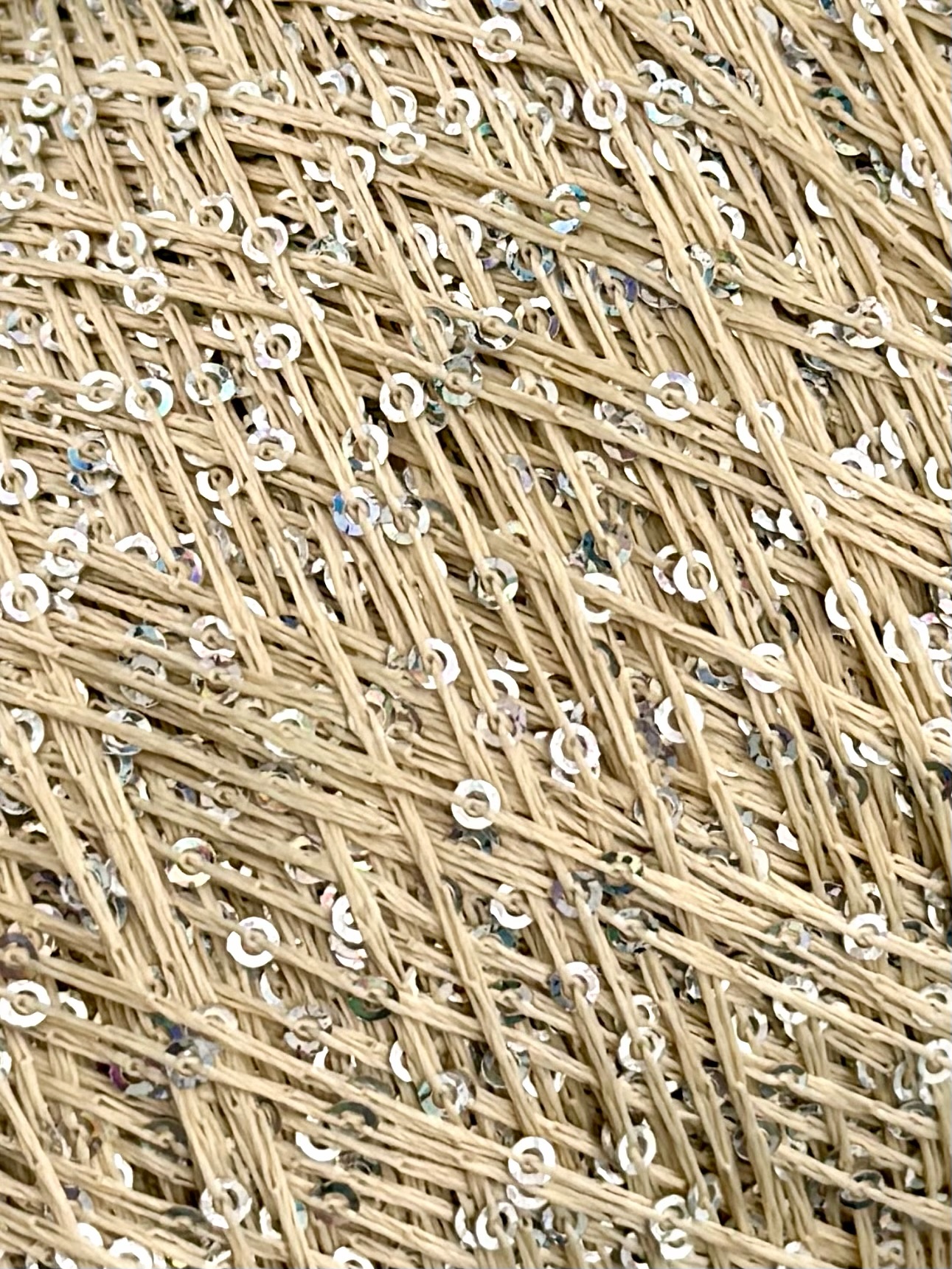 Cofil Antares Special – Dekoratives Garn mit Pailletten col. Champagner Silber